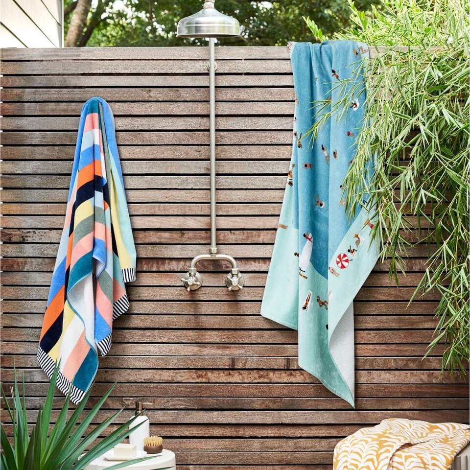 Organic Pool Scene Beach Towel | West Elm Australia
